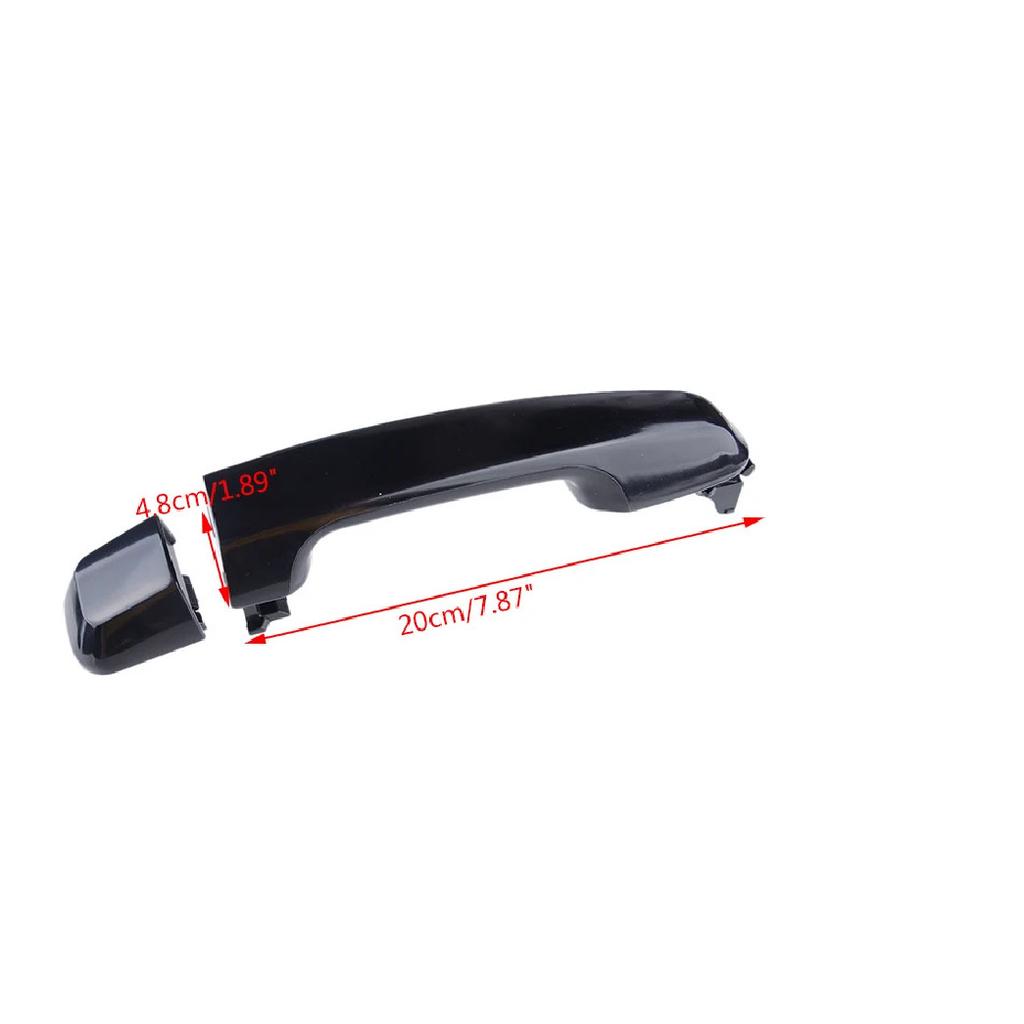 1 Pair Rear Outer Door Handle Plastic Fit for Toyota Land Cruiser Prado J150 Series 2009-2015 2016 2017 2018 2019 2020 Black