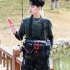 Outdoor Fishing Tackle Bag Waterproof Multi-Compartment Carryall Rods Lures Lines Gear Travel Sports