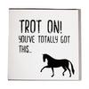Gubblecote Trot On Foiled Greetings Card