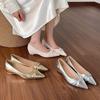 Fashion Pointed Toe Women Flats Shoes Summer Shallow Dress Shoes Fashion Elegant Woman Sandals 2025 New Trend Lolita Cozy Female Zapatos