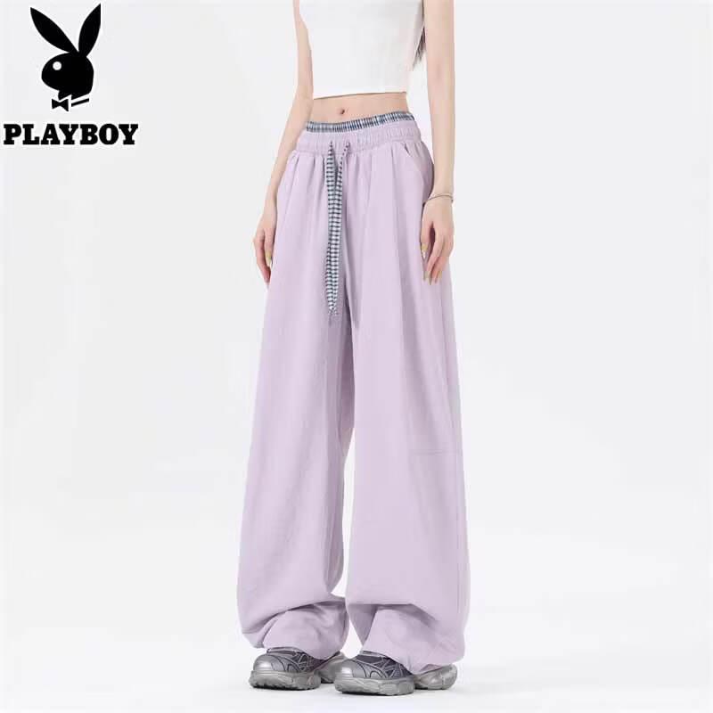 PLAYBOY Couple Summer Breathable Ice Silk Cargo Pants M