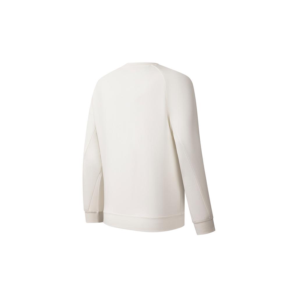 Li Ning Fitness Series Sweatshirts Women's Ivory Crew Neck Moderate Regular AWDS776-1