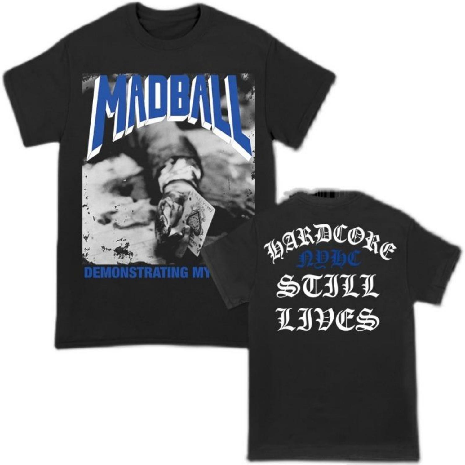 

MADBALL NYHC Футболка Мужская Летняя Уличная С Круглым Вырезом С Коротким Рукавом Хлопковая Удобная Свободная Мужская и Женская Одежда S чёрный