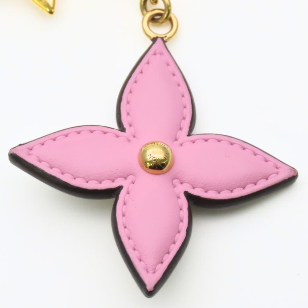 Used LOUIS VUITTON Bag charm Porte Cle Preppy M00363 metal/leather multicolor Monogram flower