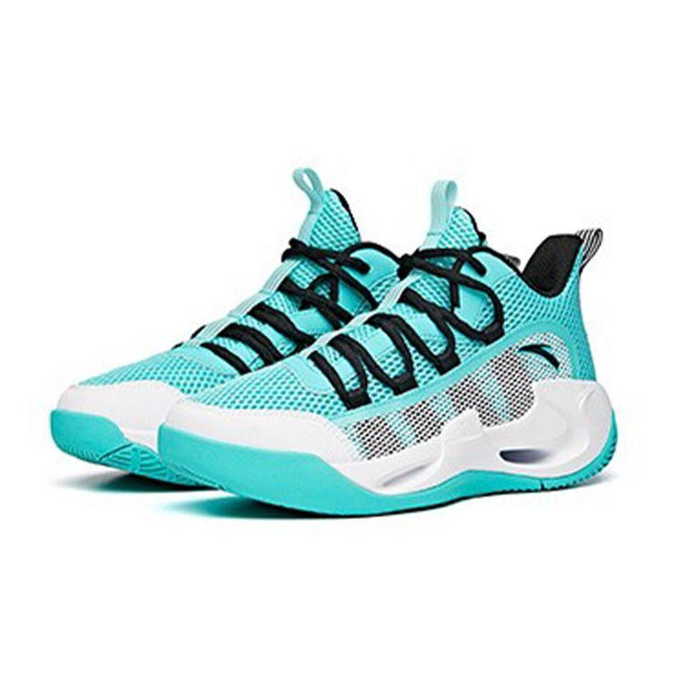 Anta Men's Basketball Shoes White Black Blue A312121100A-2
