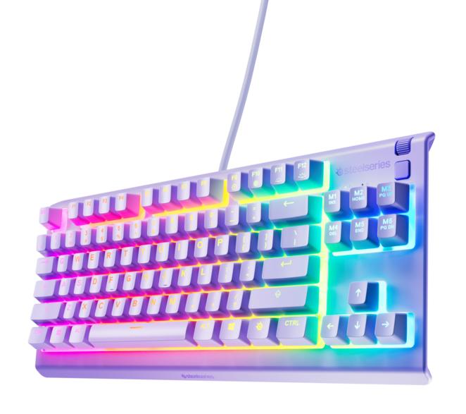 Steelseries apex 3 tkl keyboard purple