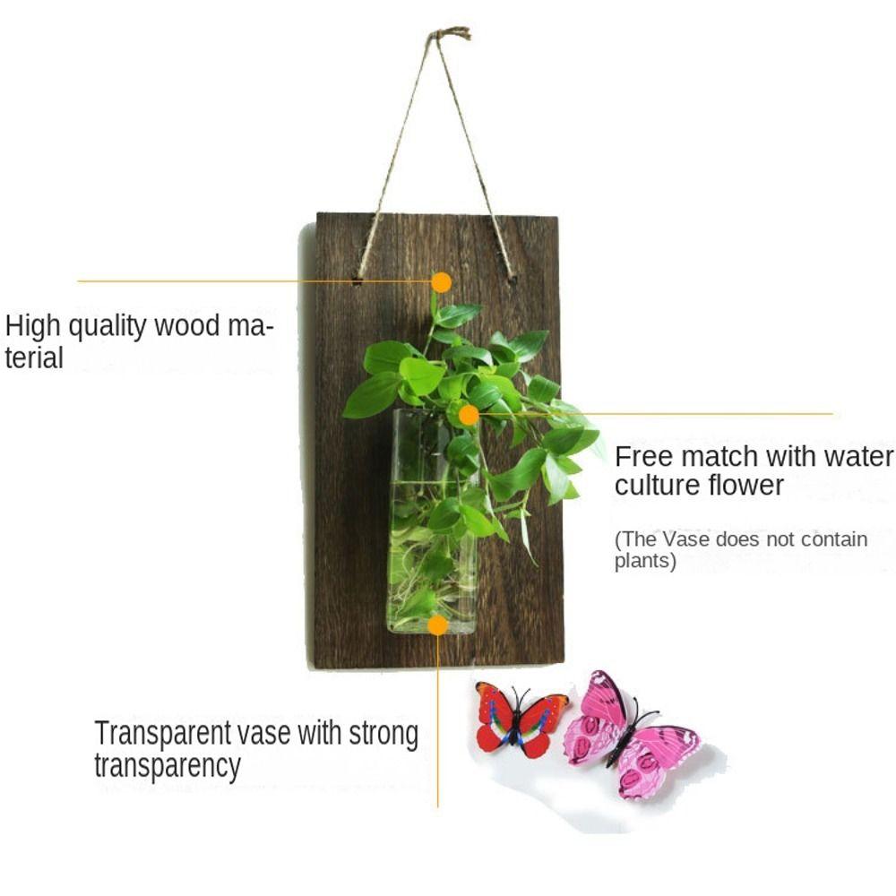 Wall Hanging Wall Mount Glass Vase Creative Plant Flower Pots Hydroponic Container  Hotel