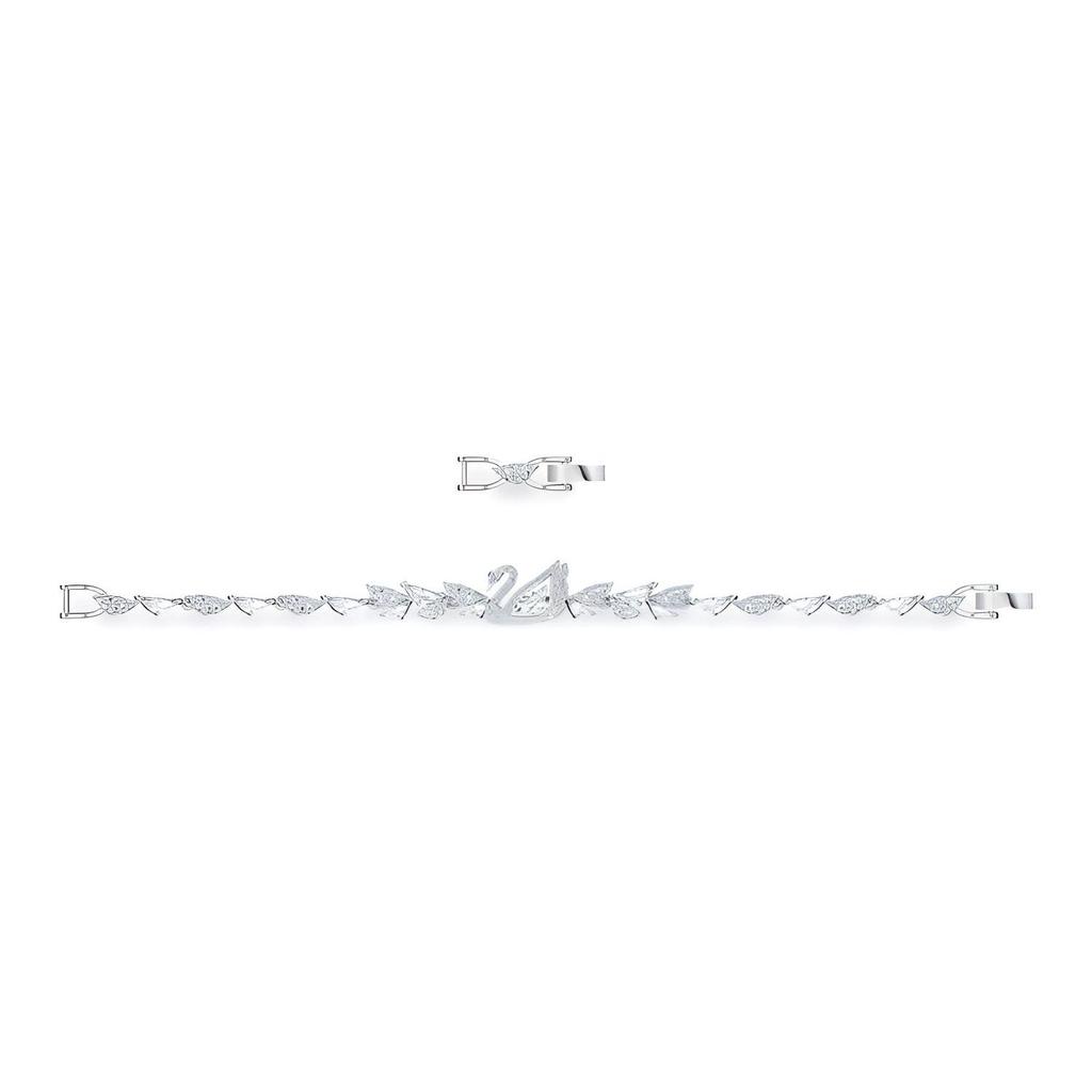 Swarovski Lifelong Bow Dancing Swan Rhodium-Plated Bracelet Women Bracelet White 5536767
