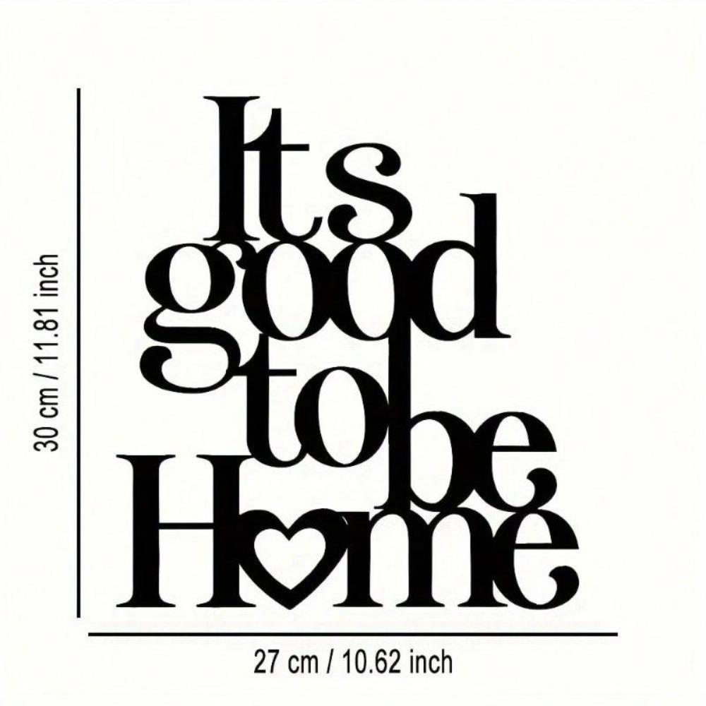 Metal Wall Art Vintage Farmhouse Decor Detachable Elegant Script Home Sign Gift for Living Room Kitchen Bedroom