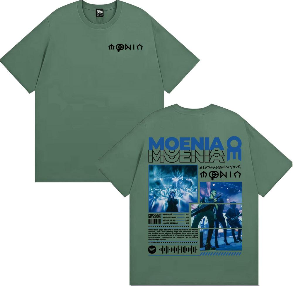 Singer Moenia Esyamos Bien Tour Merch T Shirts Men Women High Street Hip Hop Rock T-shirt Casual European Size Oversized T Shirt
