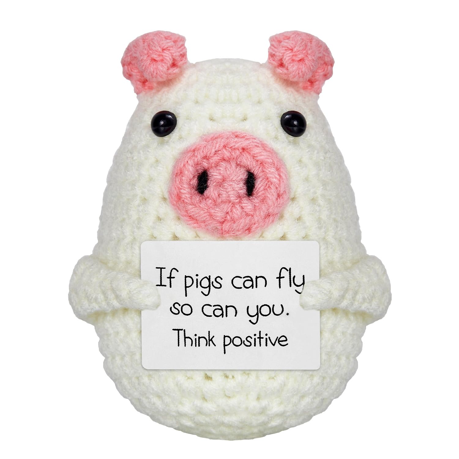 

Creative Handmade Knitted Mini Cute Funny Positive Pig Home Decoration Crochet Pig Knitted Dolls Christmas Gift Room Decor (As shown-28930)-
