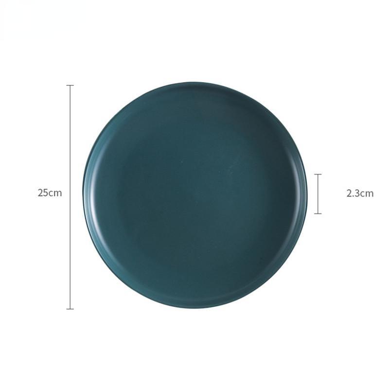 Keramické kulaté talíře na steaky Hovězí talíř Dezert Minimalistický Pizza Snídaně Nádobí