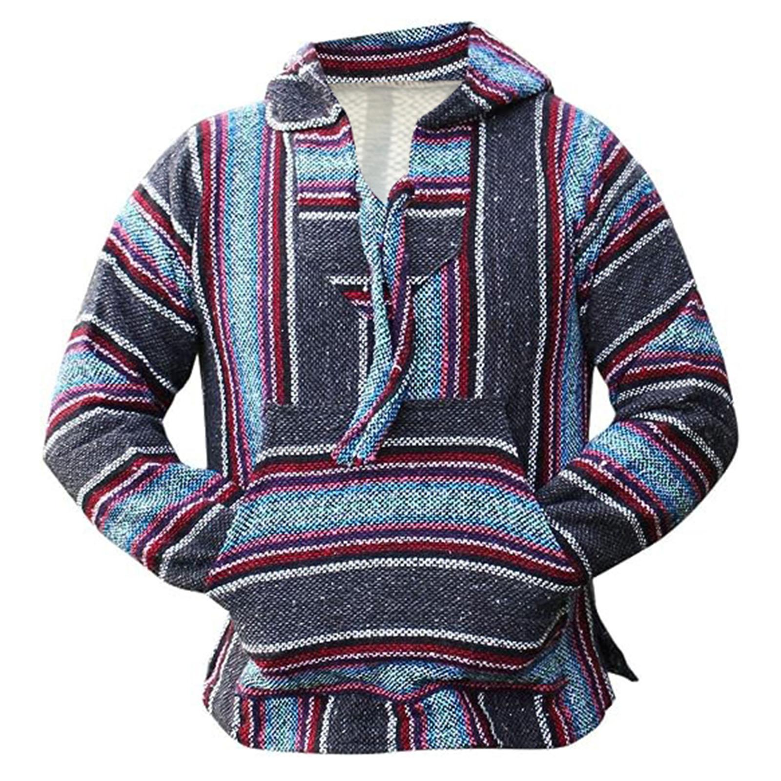 

Мужское Худи в Трайбл Стиле Комфортное С Капюшоном С Длинными Рукавами S