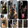German Shepherd Dog Print Phone Case For iPhone 17 Air 15 16e 14 13 Pro Max Coque 12 11 Pro Max PLUS Cover
