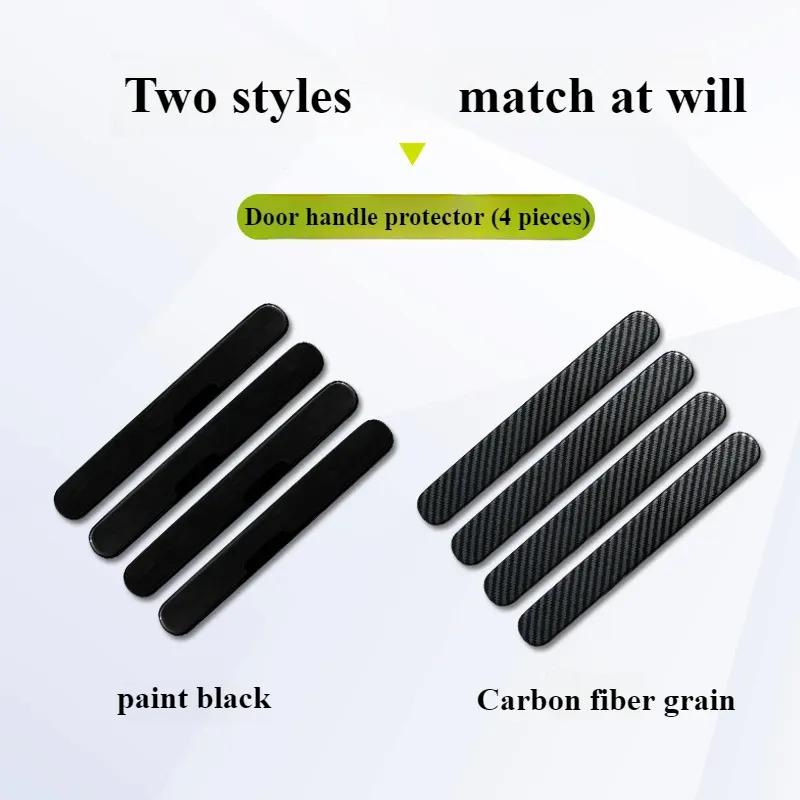Pour XPENG G6 Couvercle de Poignée de Porte en Fibre de Carbone Anti-Rayures Noir Brillant Accessoires de Style Extérieur Ajustement Personnalisé Amélioration