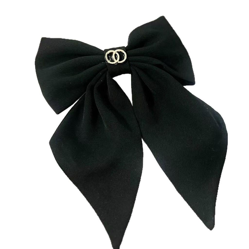 Black Velvet Large Bow Clip: Classic, Versatile Updo Accessory