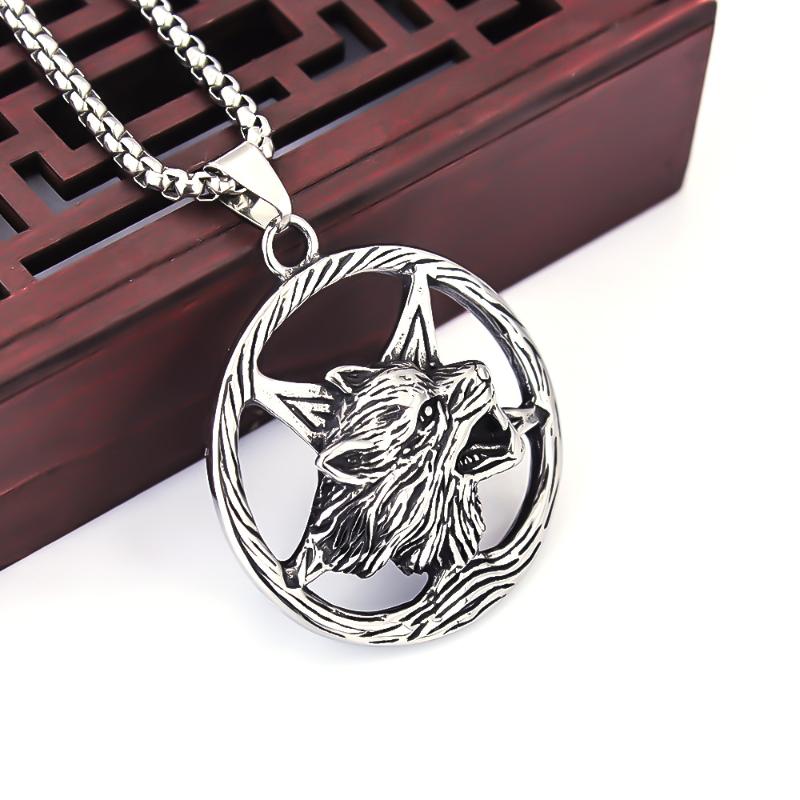 Retro Norse Mythology Double Raven Tree Of Life Pendant Necklace For Men Personality Charm Hip Hop Cool Casual Jewelry Gift
