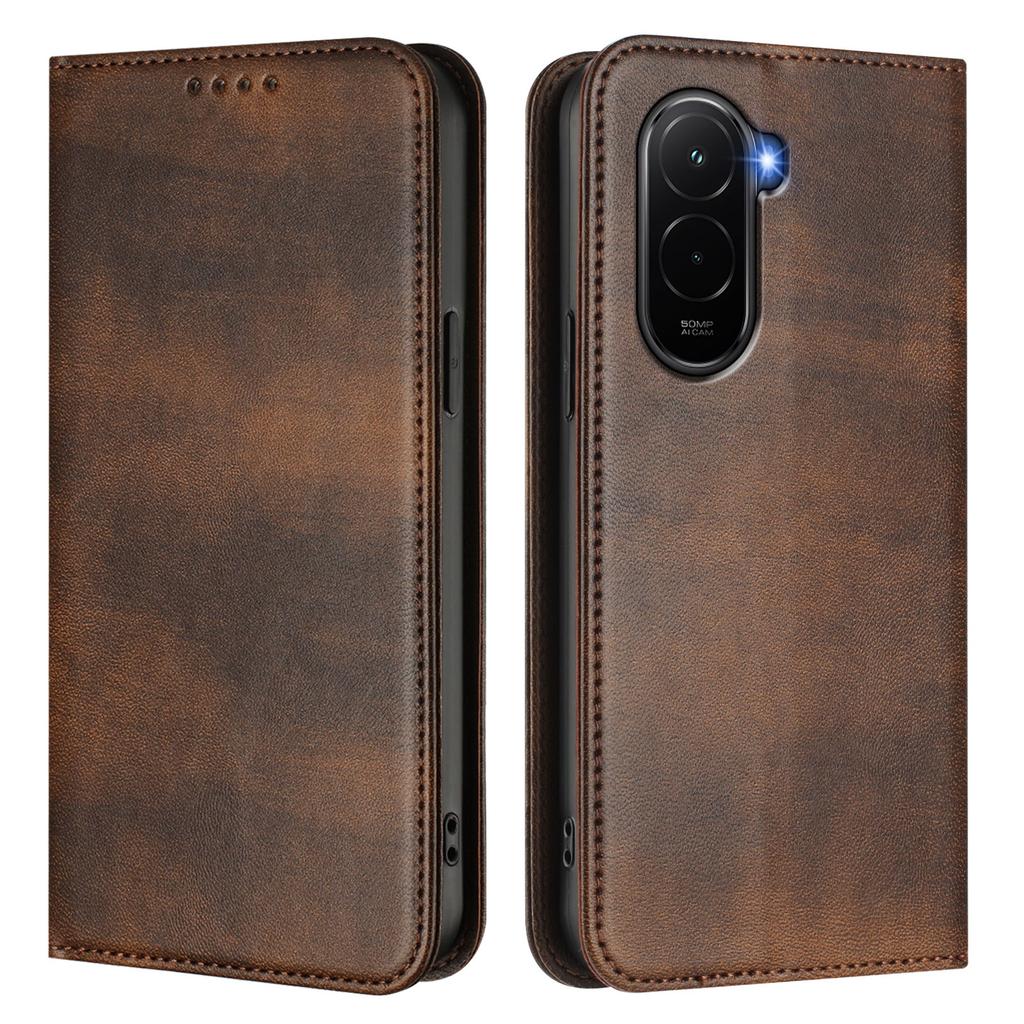 Dla Xiaomi Poco M7 Plus 5G/M7 4G (169mm) Etui portfelowe Tekstura retro Blokowanie RFID Skórzane etui na telefon