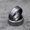 2026 NEW Men's 316L Stainless-steel Rings Retro Odin Norse Viking Amulet Rune RING for Teen Fashion Jewelry Gifts Free Shipping