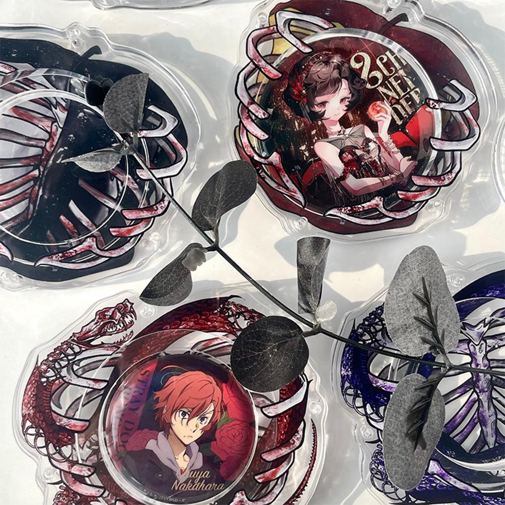 New 58/75MM Acrylic Photo Frame Badge Protection Photo Frame Gothic Style and Snake Badge Decoration Storage Display Frame