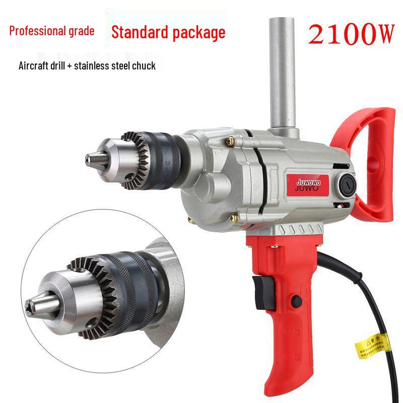 16-Plane Electric Drill with Forward/Reverse Rotation, Speed Control, and Mixing Functions for Cement, Paint, and Putty