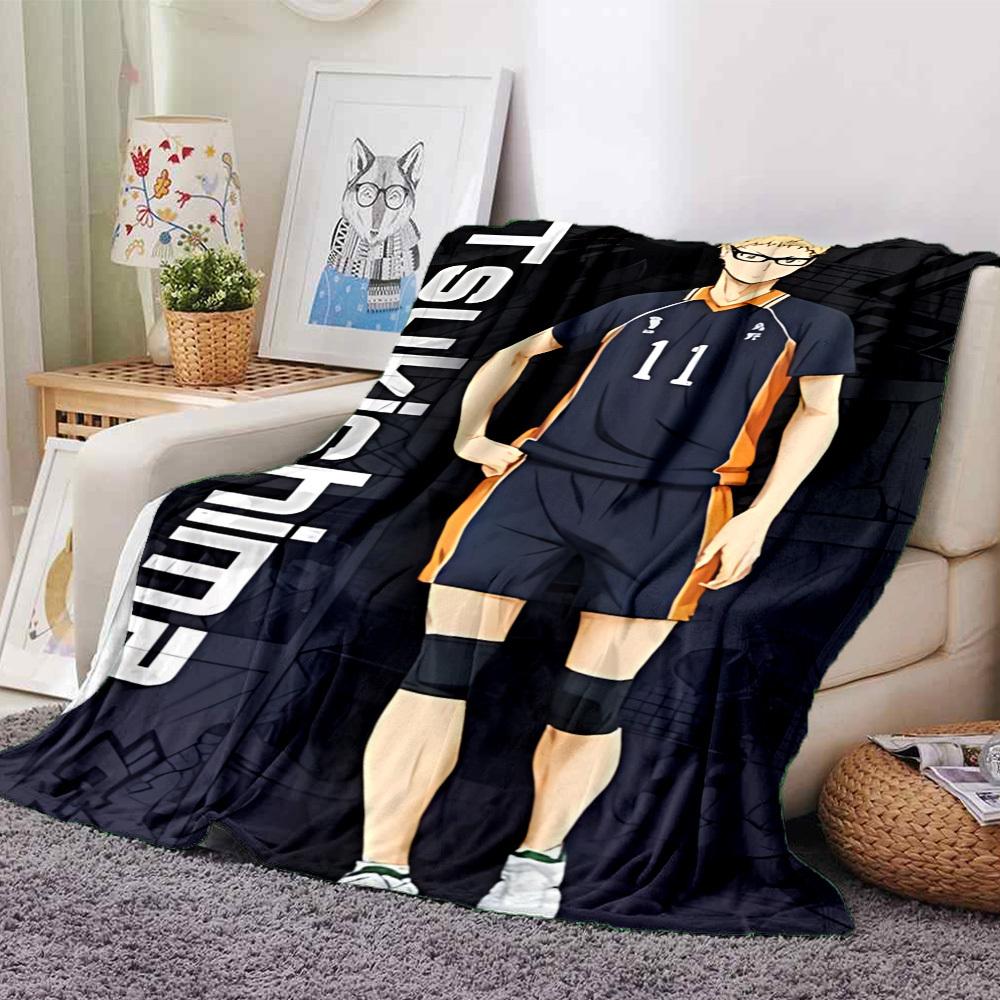 

1pc Tsukishima 11 Throw Blanket - Soft Flannel, Cozy All-Season Polyester Perfect for Home, Office, Bedroom - Ideal Gift s1171 80cmx120cm(31inx47in)