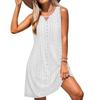 Women's Spring/summer V-neck Cuffless Bag Beach Smock Dress