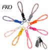 Earphone Case Lanyard 2Pcs Keychain Two-Color Design Braided Rope Wrist Strap Universal Size with Hanging Ring Keys Phone Bag Decor DIY