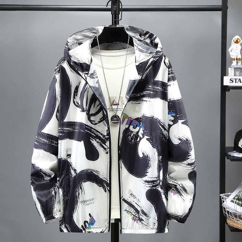 Plus Size Men's Ice Silk Anti-UV Summer Jacket - Trendy, Lightweight Sun Protection