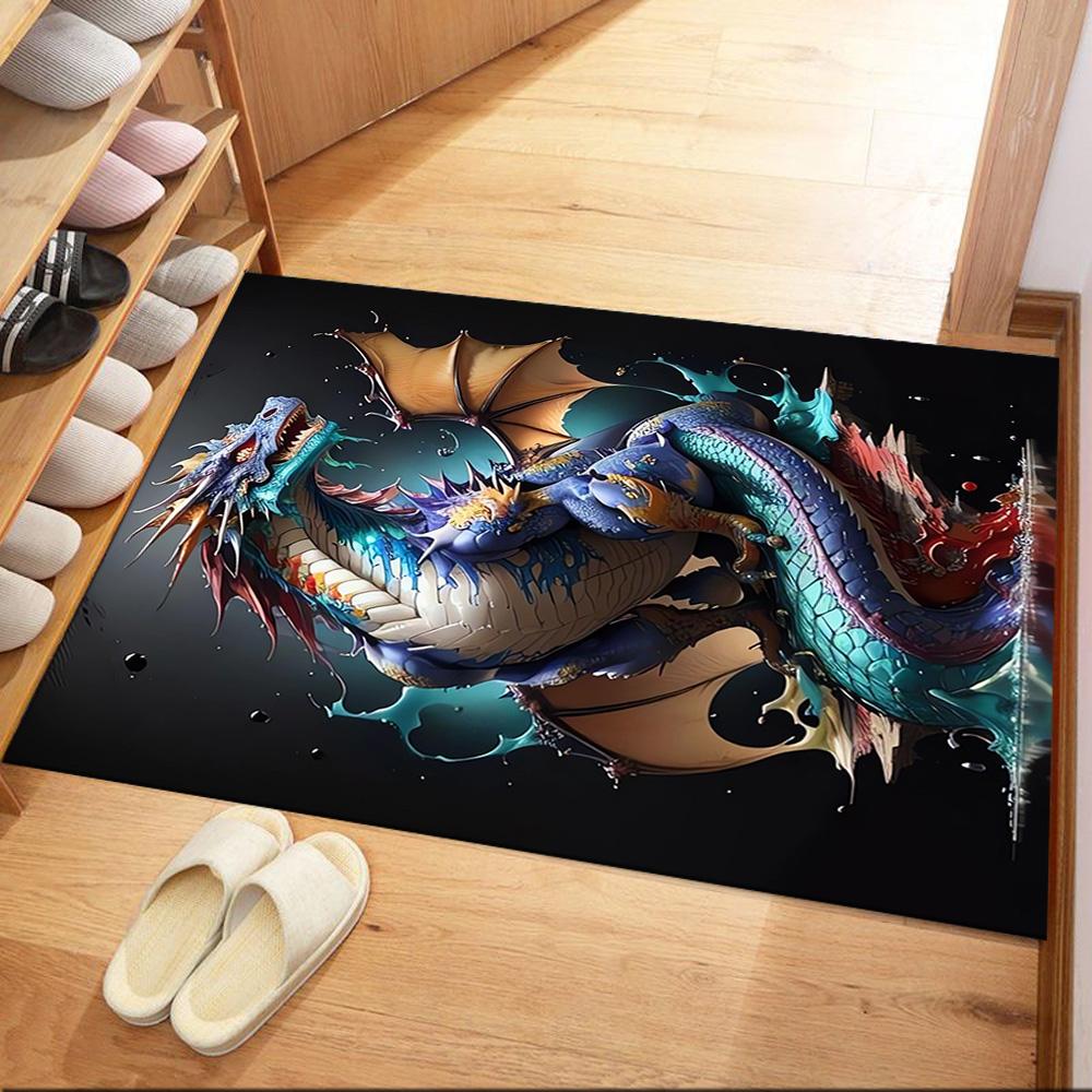 Chinese Dragon Fantasy Floor Mats for Living Room, Bedroom and Room Decoration Are Suitable for Gifts.