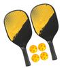 2PCS Pickleball Rackets Pickleball Paddle and Ball Set with Storage Bag Outdoor Sports Fitness Equipment Set Combination Yellow