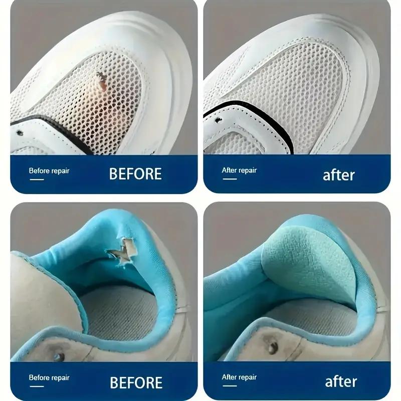 Patchs autocollants pour chaussures pour réparer les dommages sur les côtés des chaussures, réparer les trous dans la doublure et appliquer des patchs d'usure sur le talon des chaussures de sport
