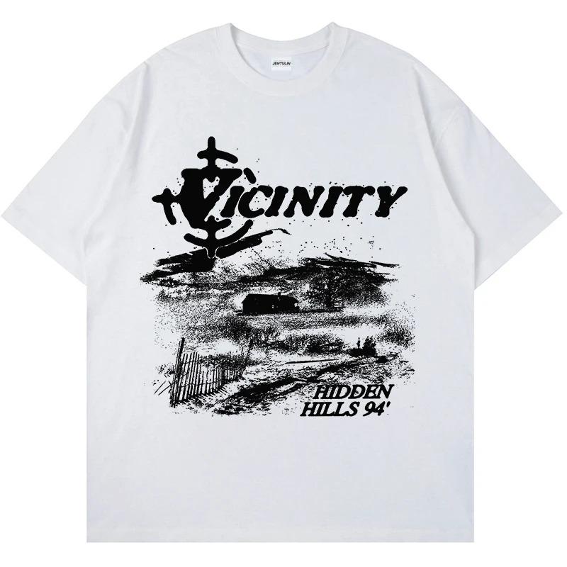 Korean Gothic T Shirts Streetwear Harajuku Cotton Men Women Short Sleeve Vintage Amusing Casual Hip Hop Fashion Cool Unisex Tops