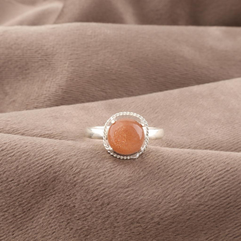 Peach Moonstone Gemstone Jewelry, 925 Solid Sterling Silver Ring, Handmade Gorgeous Silver Ring, For Wedding Gift