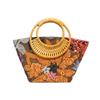 Fashion Flower Sequins Embroidery Large Tote Bag Round Rattan Handle Women Handbag Casual Summer Beach Bags for Vacation&holiday