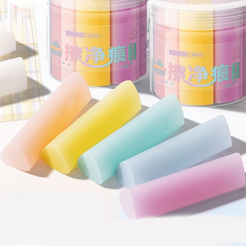 10Pcs Rubber Erasers 10PCS Triangular Design For Detailed Sketching Gentle On Paper For Students Professionals