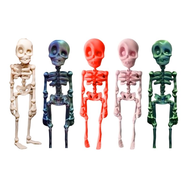 Bewegliche Magnetische Skelettfigur Für Kühlschrank Auto Büro Flexible Gelenke Detailliert Halloween Party Dekoration Zubehör