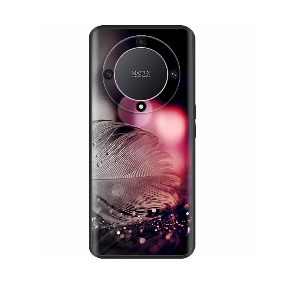 For Honor Magic 6 Lite Case Magic6 Lite Liquid Silicone Soft TPU Back Bumper Skull Marble Print Fundas For Honor Magic 6 Lite 5G