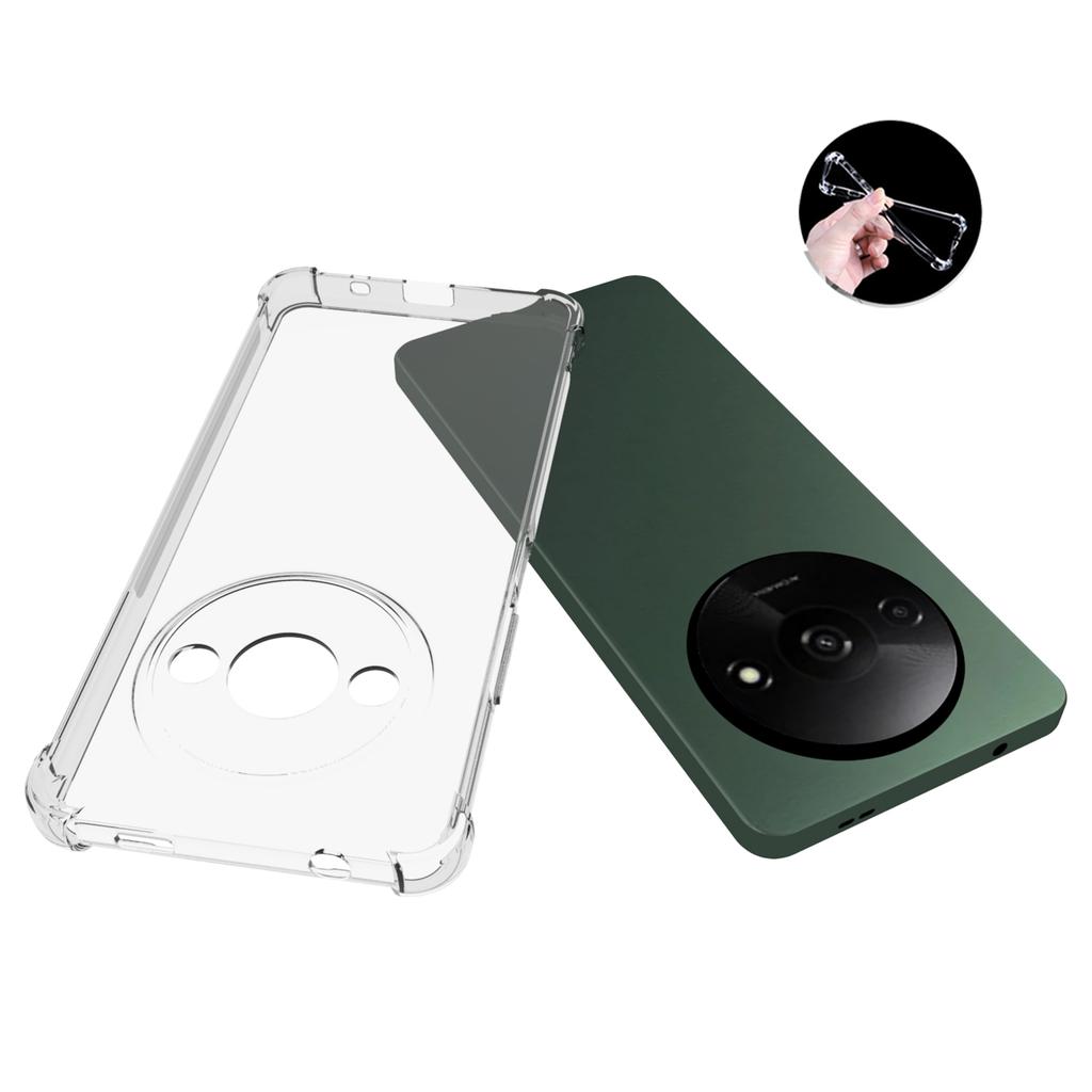 IDEWEI Pentru Xiaomi Redmi A3/Poco C61 4G Husă Transparentă Protector Telefon Airbag Husă Telefon TPU Moale