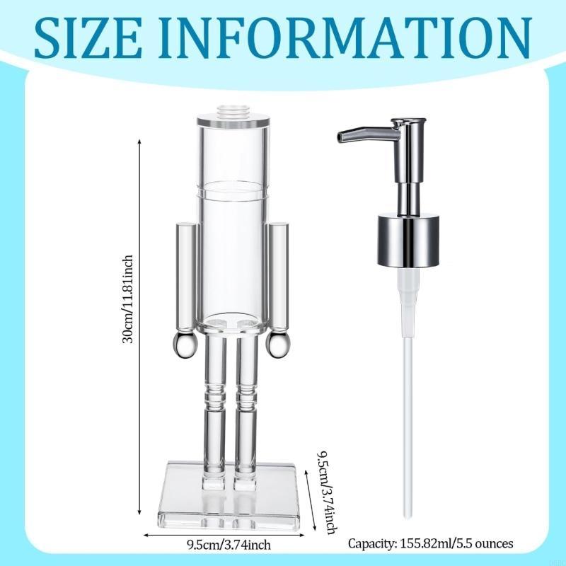 Festival Nutcrackers Liquid Soap Dispenser with Pump Design Visible Soap Bottle