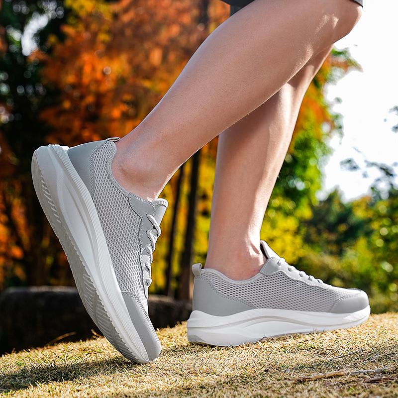 Fashion Mens Summer Breathable Mesh Mens Shoes Outdoor Casual Walking Shoes Large Flat Light Mesh Slippers Sandals Gray 48