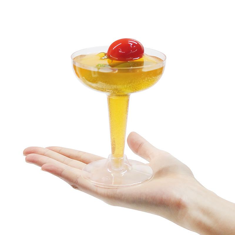 Disposable 130ml Square Plastic Pudding Cups For Dessert Shop Party Transparent Dessert Bowls For Ice Cream Jelly Mousse Cake Takeaway Containers