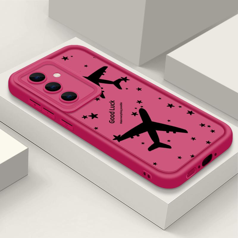 Pentru Samsung S25 Ultra S24 FE S23 S22 A56 A36 A55 A16 A15 A35 Carcase Coajă Imprimeu Avion Silicon Moale Protecție Obiectiv Rezistent la Șocuri TPU Mat Husă Telefon