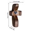 1PC CrossMy Heart Encouragement Gift Handheld Wooden Crosses With Epoxy Heart To Carry In Pocket Emotional Support Home Ornament