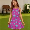 Children's Summer Casual Fashion Round Neck Solid Color Sleeveless Dress