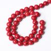 Korallenrot Türkise Stein Natur Runde Perlen 15" Strang Glatte Lose Zwischenperlen 4/6/8/10/12mm für Schmuckherstellung DIY Armbänder Zubehör