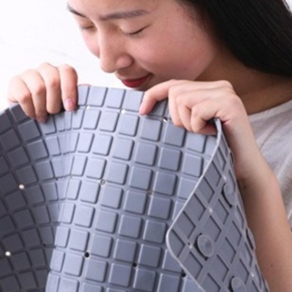 Grid Texture Bathroom Pad with Suction Pad Pedal Pad Bathroom Rug Floor Mat  Washroom