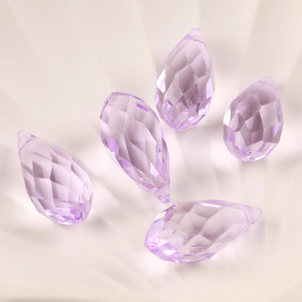 10pcs Teardrop Faceted Crystal Glass Beads Loose 12x25mm Drilled Pendant Drops  Crafts Beads for DIY Jewelry Making  Accessories