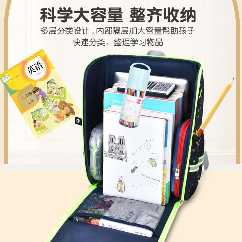 New Primary School Schoolbag Integrated Open Large-capacity Space Bag Boys and Girls Cartoon Children's Schoolbag Backpack