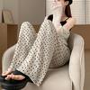 Polka Dot Pleated Wide Leg Pants for Women Summer Thin High Waist Drape Straight Loose Ice Silk Feel Floor Long Pants